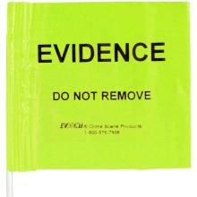 100 - EVIDENCE Yellow Flags - plastic stake
